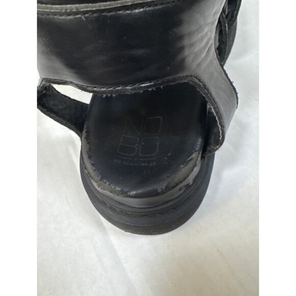 90s No Boundaries Chunky Black Sandals Womens 8 Gryphon Fisherman Lug Grunge - Picture 6 of 9